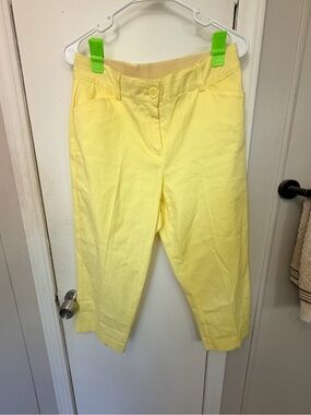 Kim Rogers Light Yellow Cropped Pants